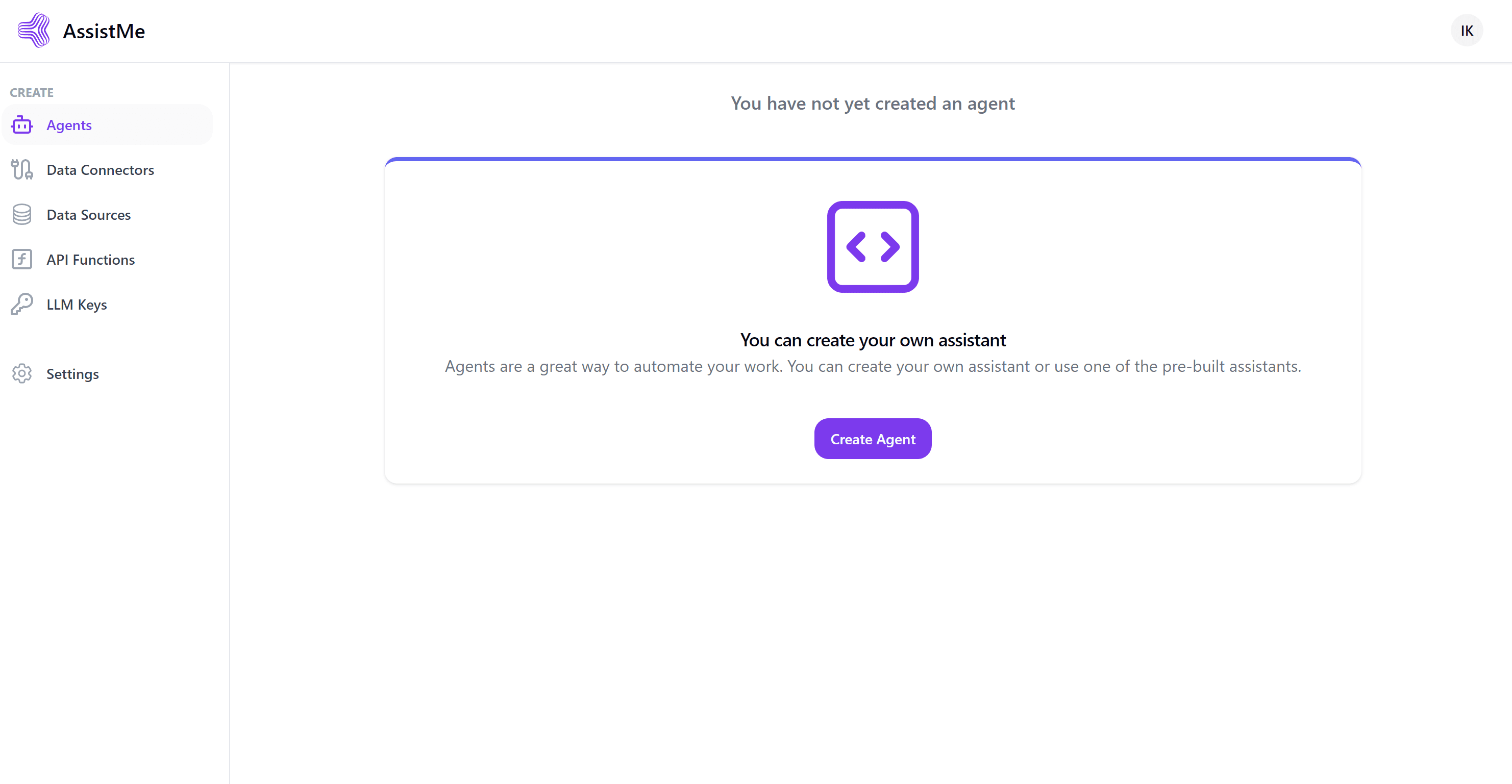Agent Start page