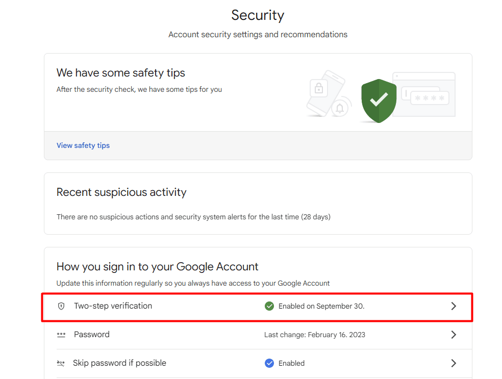 Google Account Security